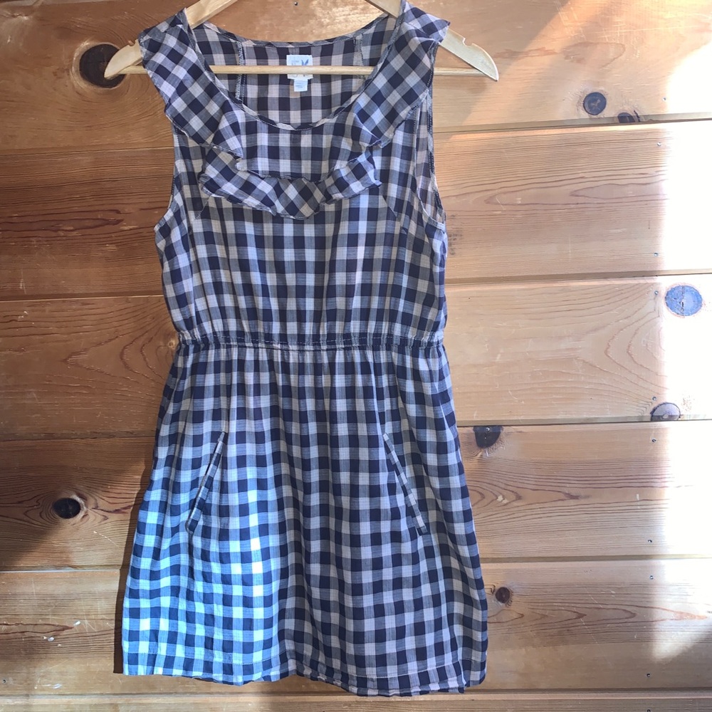 Edmé & Esyllte Plaid Voile Cinch Waist Dress Sz 4